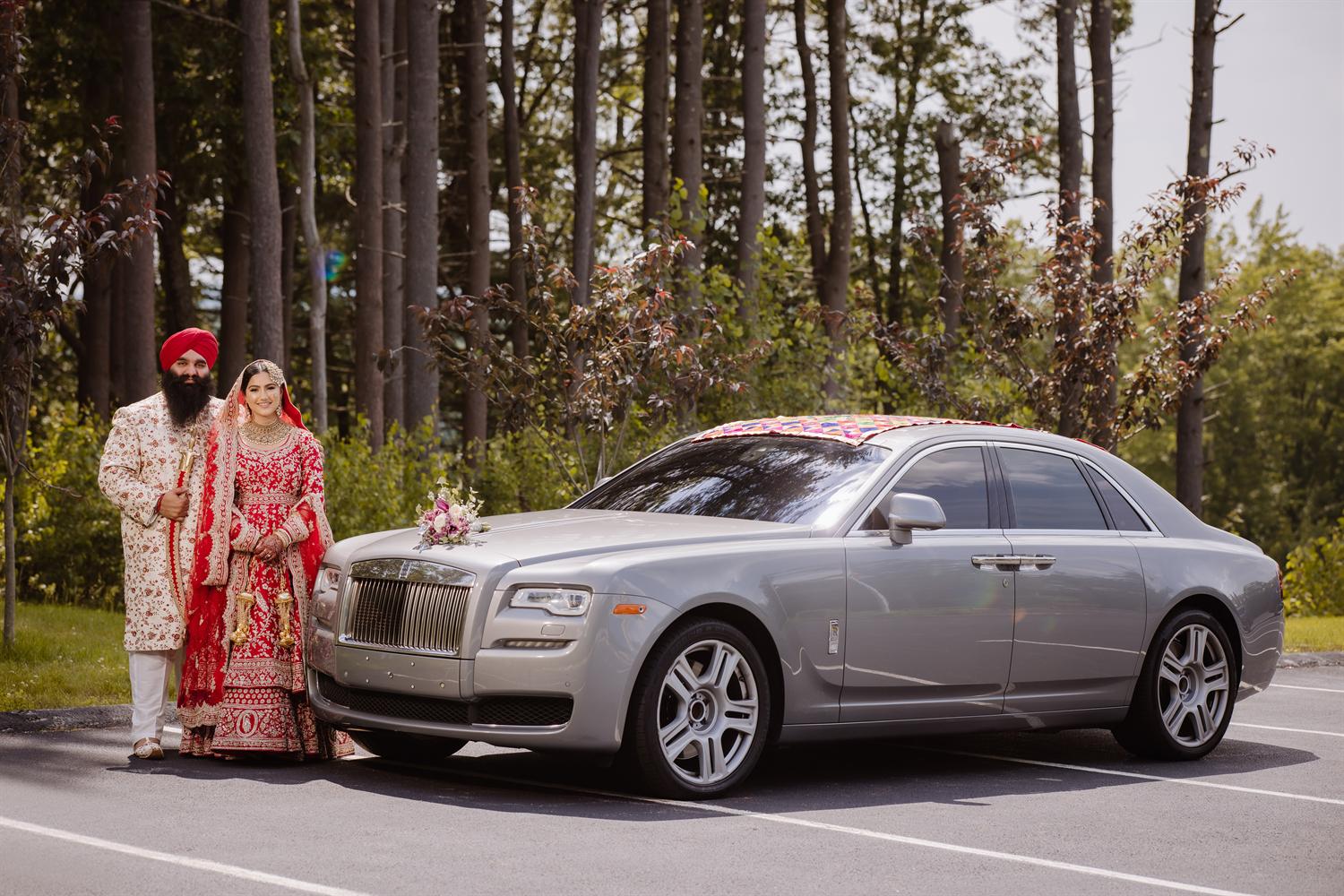 Luxury wedding car